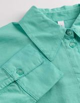 Camicia blusata - Morbido al tatto - turchese