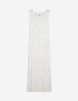 Strickkleid - Seitenschlitz - weiß