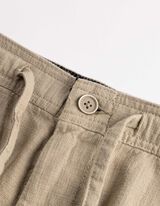 Chinohose - Leinen-Optik - beige