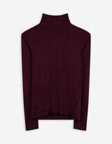 Tričko s dlh&yacute;mi ruk&aacute;vmi - Rol&aacute;kov&yacute; golier - tmavofialova