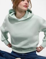 Mikina s kapuc&iacute; - Jednobarevn&eacute; - svetle  modra