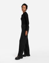 Tričko s dlhým rukávom - Zmes bavlny - cierna