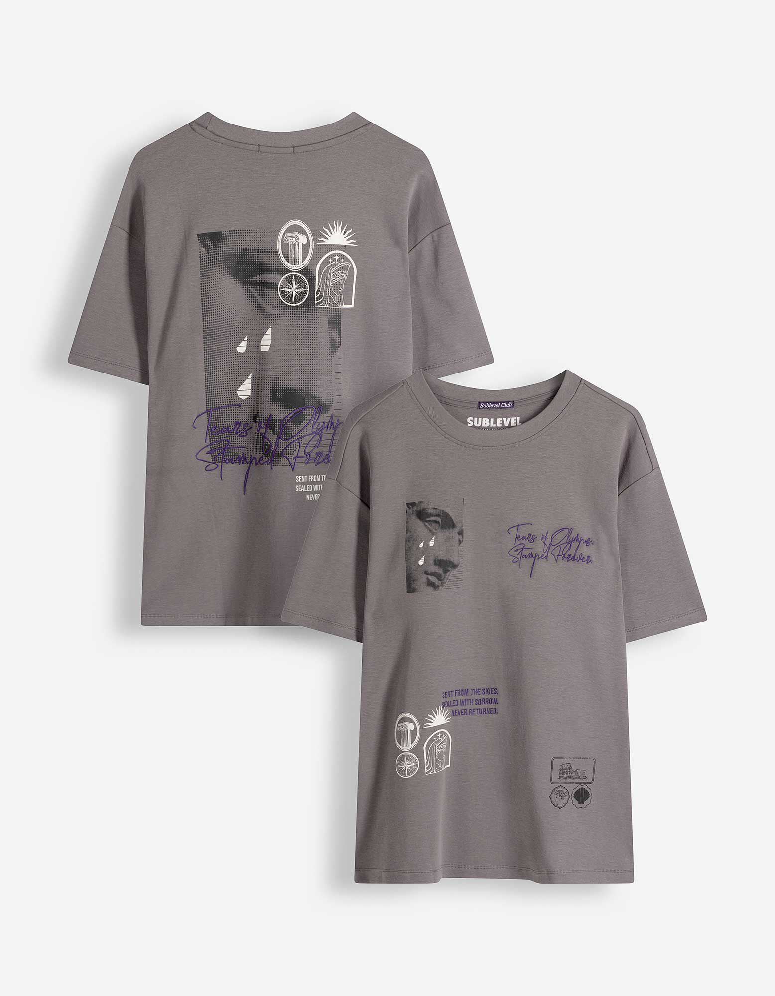T-Shirt - R&uuml;ckenprint - dunkelgrau