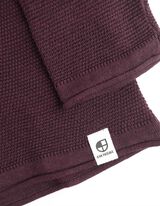 sweter - zwijane krawędzie - ciemny czerwony