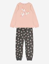 Mädchen Pyjama Set aus Langarmshirt und Hose - Print