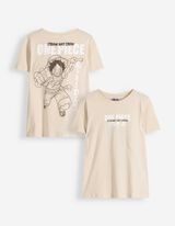T-shirt - One Piece - beige