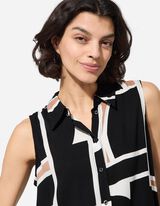 bluza - Print po čitavoj povr&scaron;ini - crna