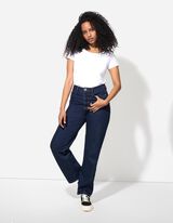 Džinsai - tamsiai mėlynas džinsinis audinys - tamsiai melynas