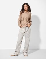 Bluse - Viskose-Mix - beige