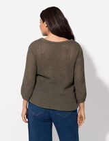 sweter - Mieszanka bawełny - ciemny zielony