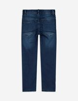 Teksapüksid - läbipestud efektiga - tumesinine