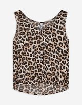 Top - Leopardí vzor - biely