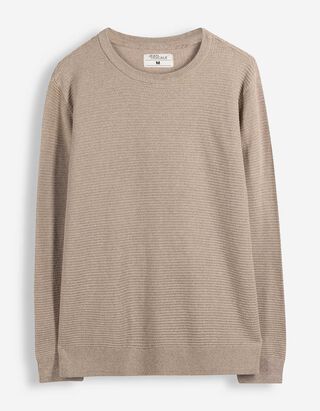 Pullover - mit Struktur - Beige