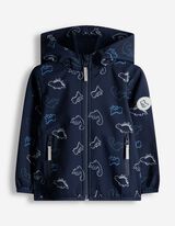 Softshelljacke - Allover-Print - dunkelblau
