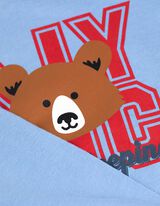 Pyjama Set aus Shirt und Hose - Mustermix - hellblau