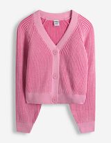 Strickjacke - Streifen - Rosa
