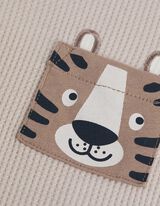 Langarmshirt - Waffelstruktur - weiß