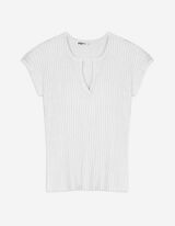 Strickshirt - Viskose-Mix - weiß