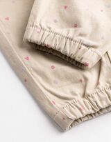 Hose - Allover-Muster - weiß