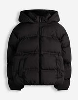 Steppjacke - einfarbig - Schwarz