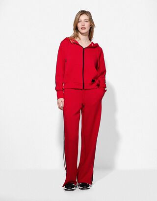 Pantaloni a palazzo - Strisce laterali - rosso