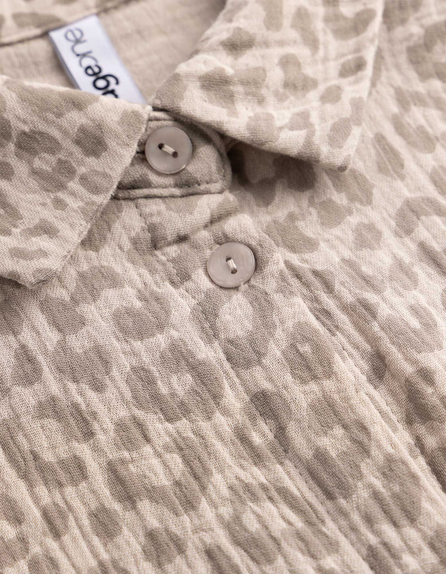 Overhemdblouse - Print all-over - Beige