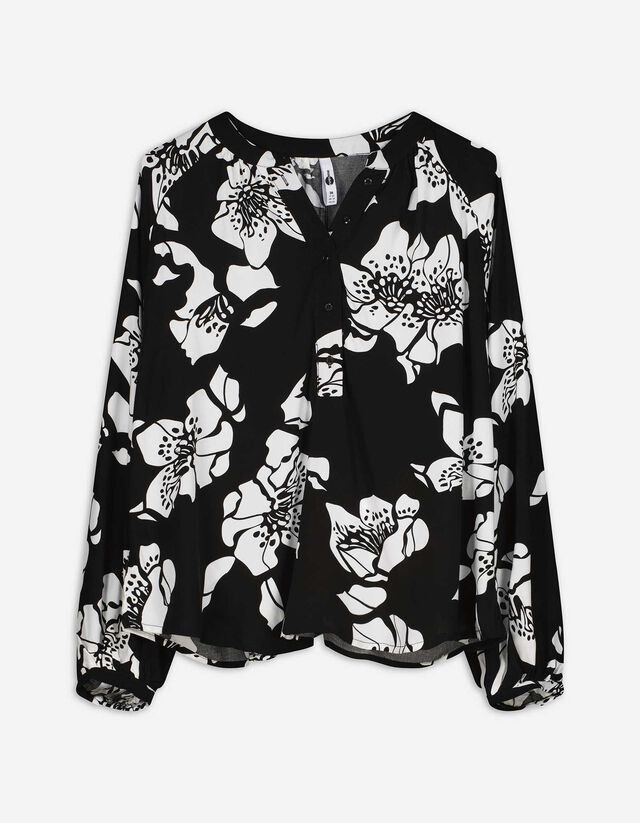 Bluza - Leopardski vzorec - crna