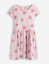 Kleid - Allover-Muster - rosa