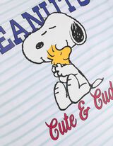 Felsőből és rövidnadrágból álló pizsama szett - Snoopy - feher