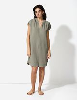 Abito blusato - Mussola - verde