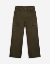 Cargo kalhoty - Twill - tmave zelena