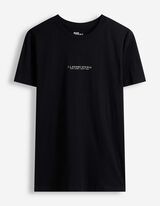 T-shirt - Impression au dos - noir