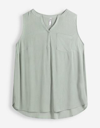 Blusentop - einfarbig - t&uuml;rkis