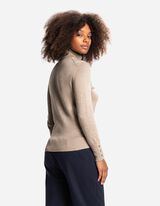 Maglia a manica lunga - Bottoni decorativi - beige