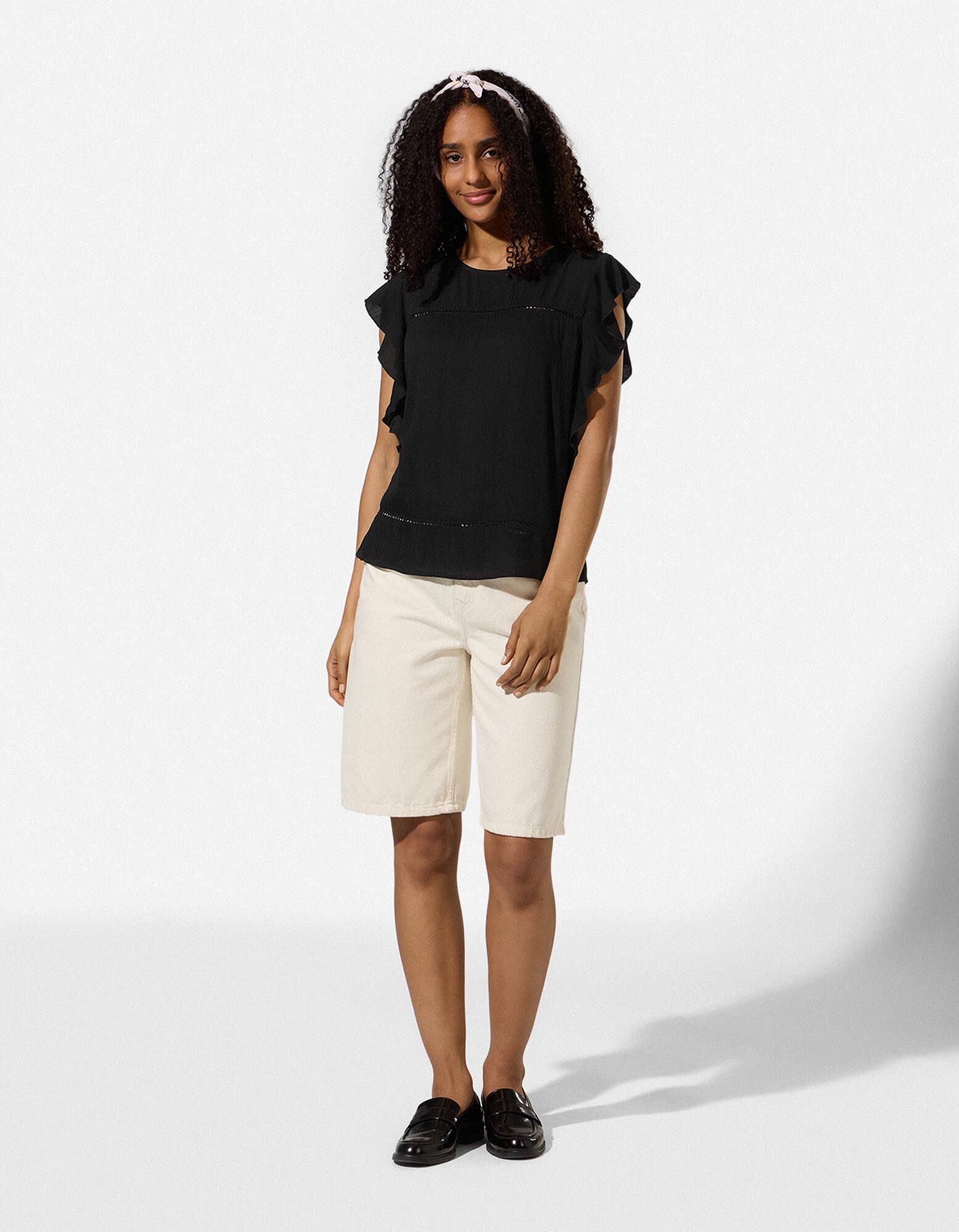 Blouseshirt - Viscose - Zwart