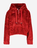 Damen Sweatjacke - Kunstfell