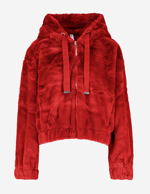 Damen Sweatjacke - Kunstfell