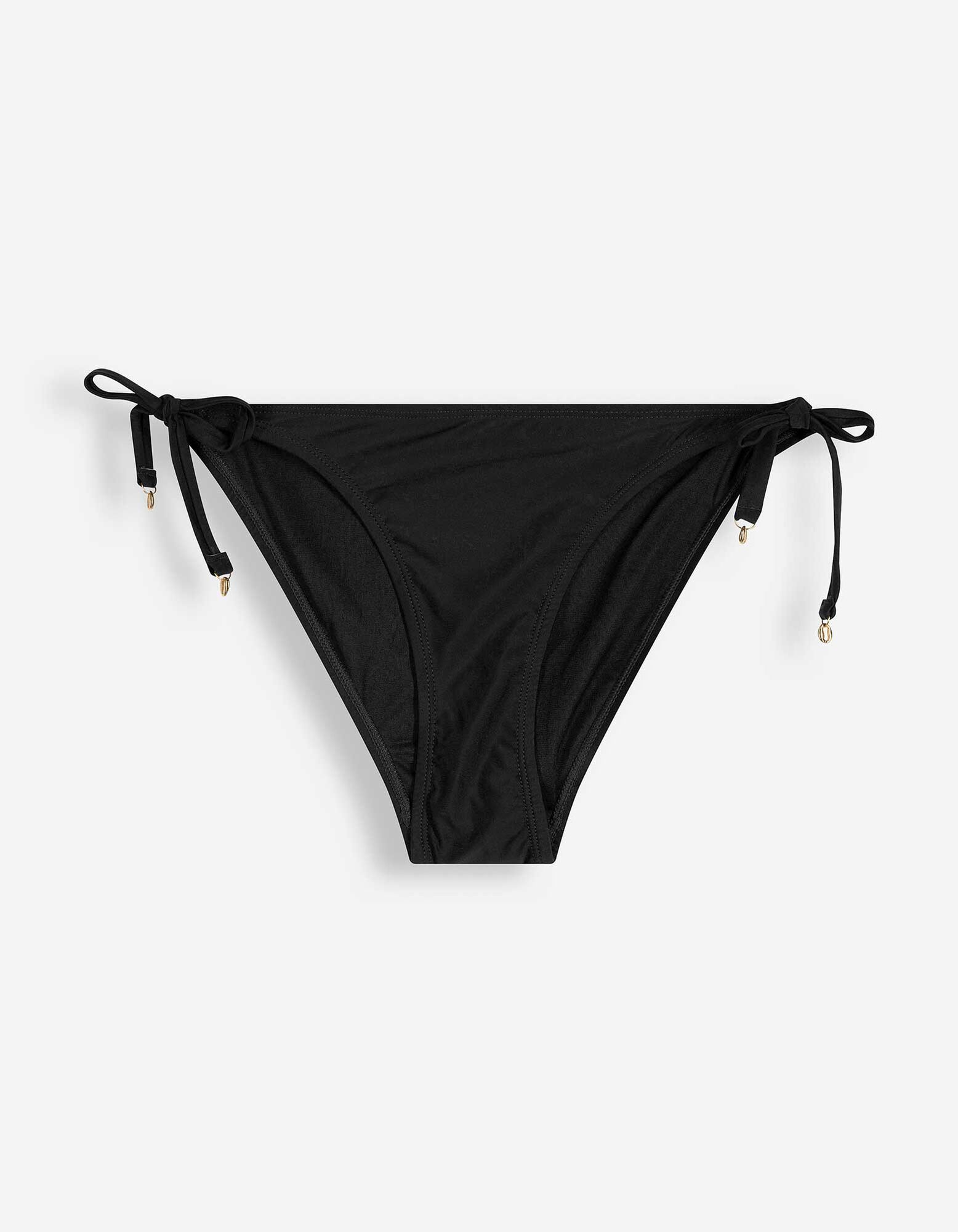 Short de bain - D&eacute;tails m&eacute;tallis&eacute;s - noir