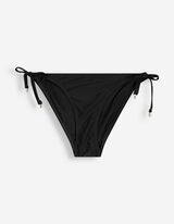 Short de bain - D&eacute;tails m&eacute;tallis&eacute;s - noir