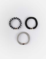 Haargummi - 3er-Pack - wei&szlig;