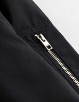 Jacke - Gerippte Abschl&uuml;sse - schwarz