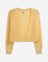 Cardigan - weite Ärmel - hellgelb