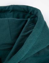 bluza z kapturem - Frontprint - ciemny zielony