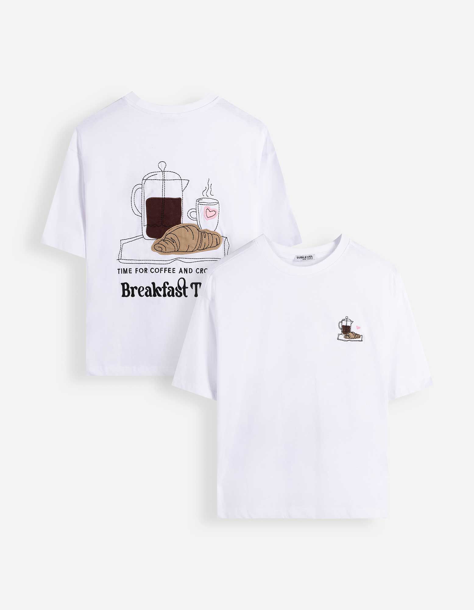 T-Shirt - R&uuml;ckenprint - Wei&szlig;