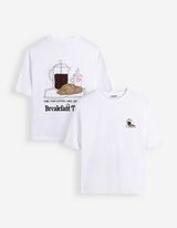 T-Shirt - R&uuml;ckenprint - Wei&szlig;