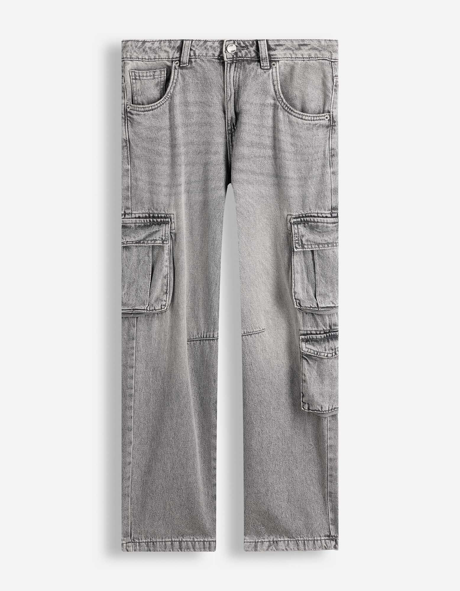Cargo broek - Baggy fit - grijs