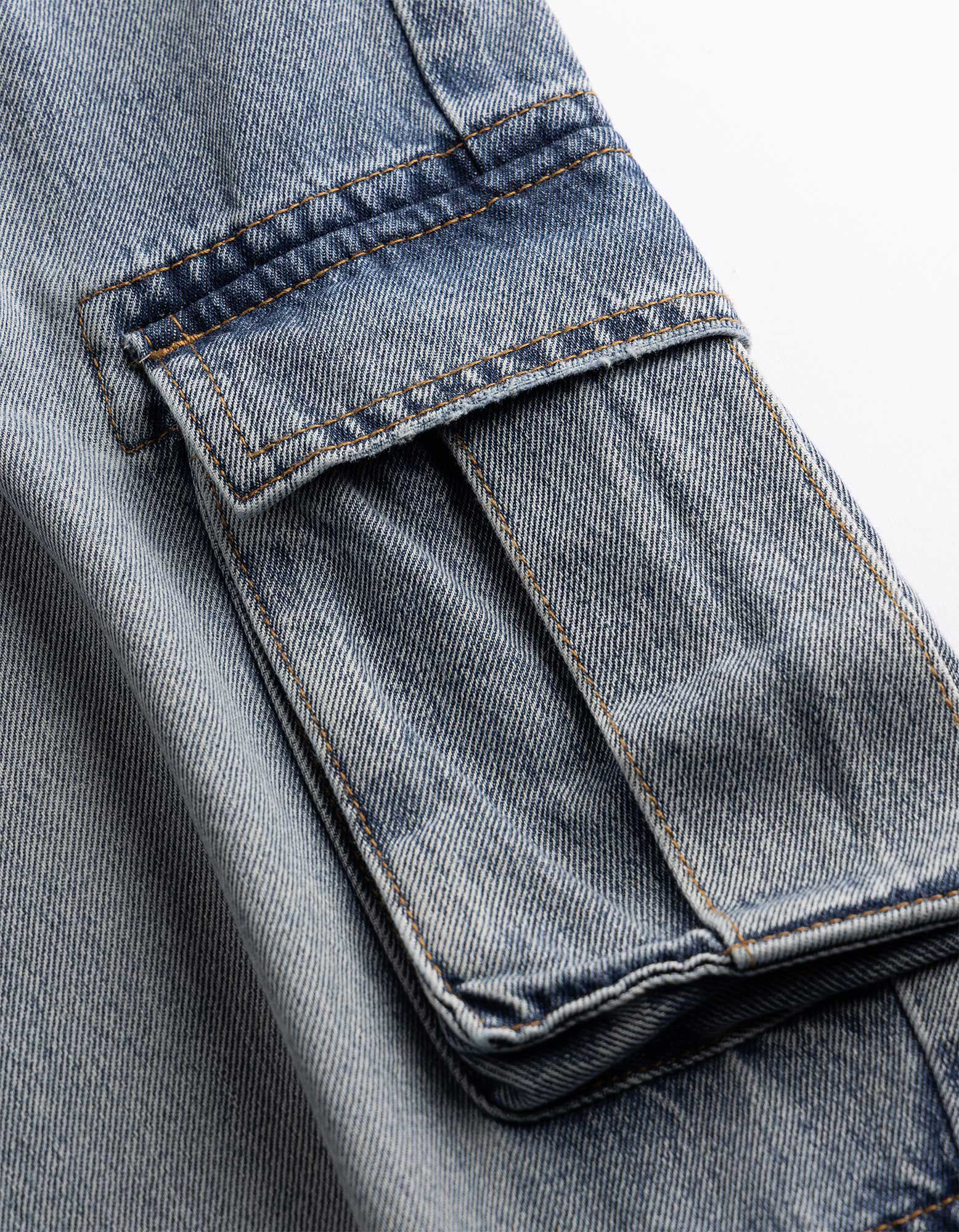 Cargohose - Loose Fit - blau