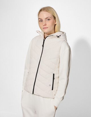 Gilet trapuntato - Cuciture impunturate - bianco