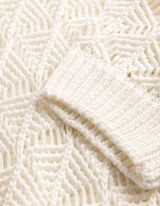 Pulovr - K&aacute;rovan&yacute; vzor - b&eacute;žov&aacute;