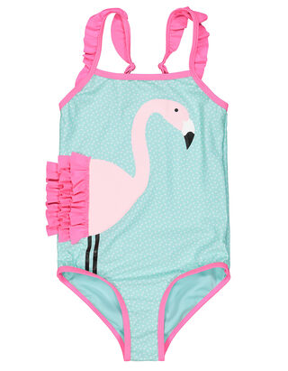 M&auml;dchen Badeanzug mit Flamingo Muster